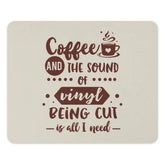 Coffee and Vinyl Mouse Pad, Music Lover Gift, Office Decor, Funny Desk Accessory, Coffee Lover Gift, Unique Mousepad Gift - Tawshia